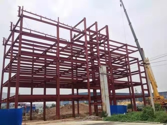 बंगले के लिए शीसे रेशा ऊन पूर्वनिर्मित स्टील फ्रेम बिल्डिंग